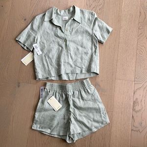 NWT Aritzia Linen Gelato Set